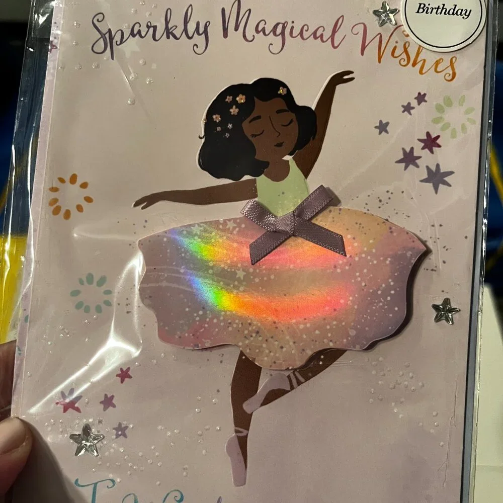 Birthday Cards for Kids - Ballerina (Lots of 5 /‎ NEW)